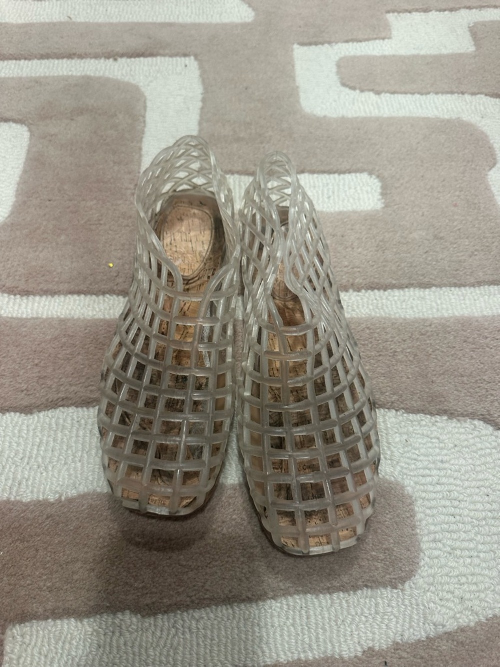 Women's Clear Grid Slingback Jellies